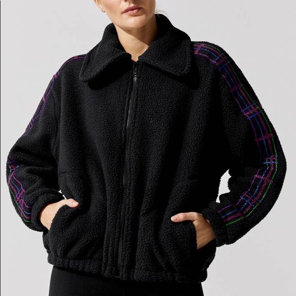 Plaid Fleece Zip Jacket - Picture 2 of 5